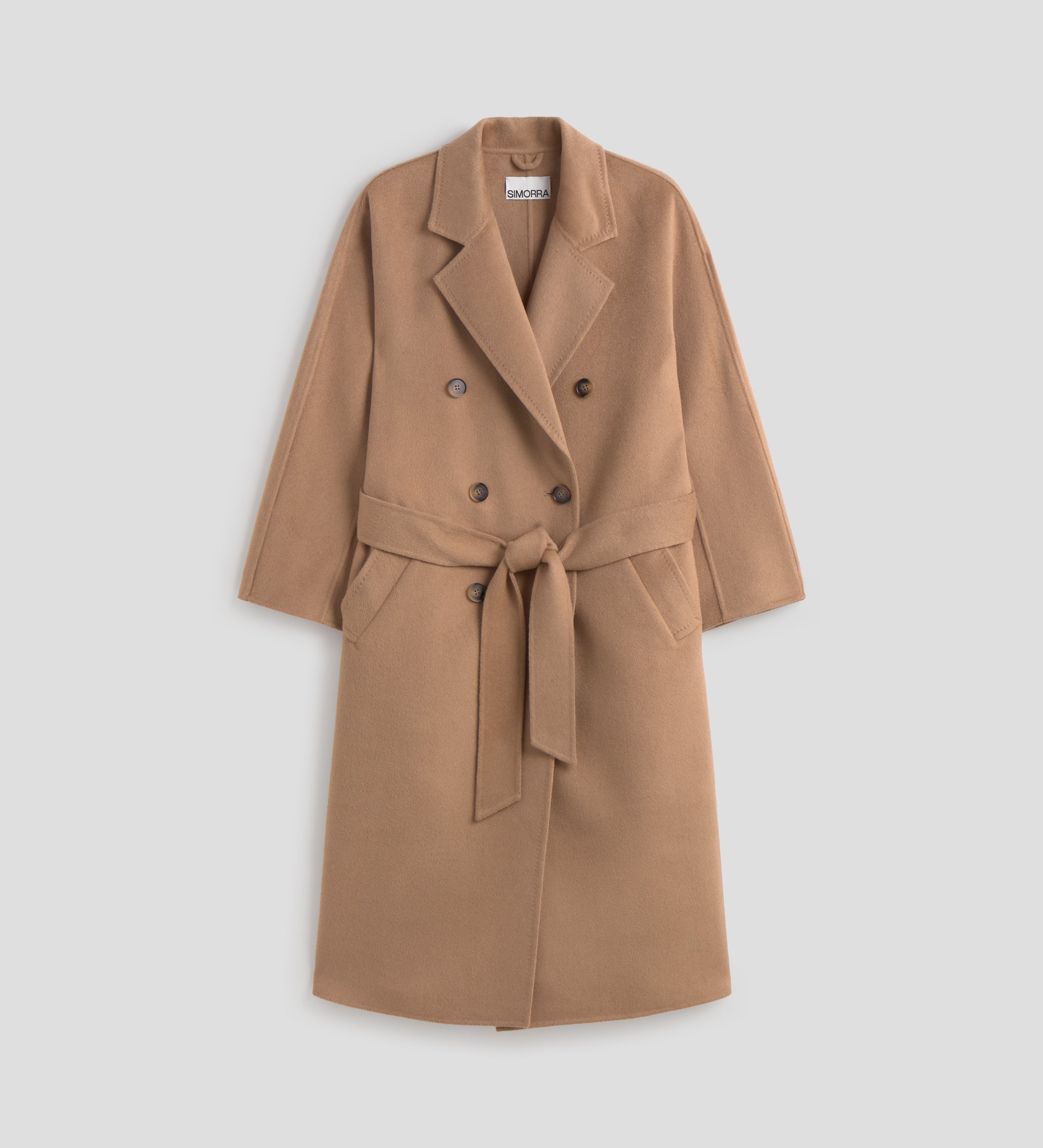 Double-breasted wool coat