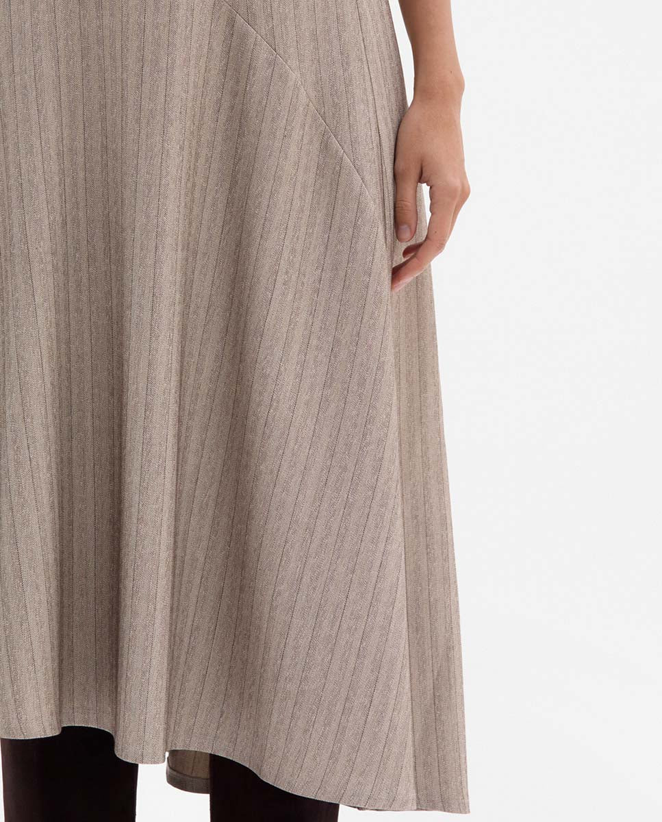 Asymmetrical striped dress