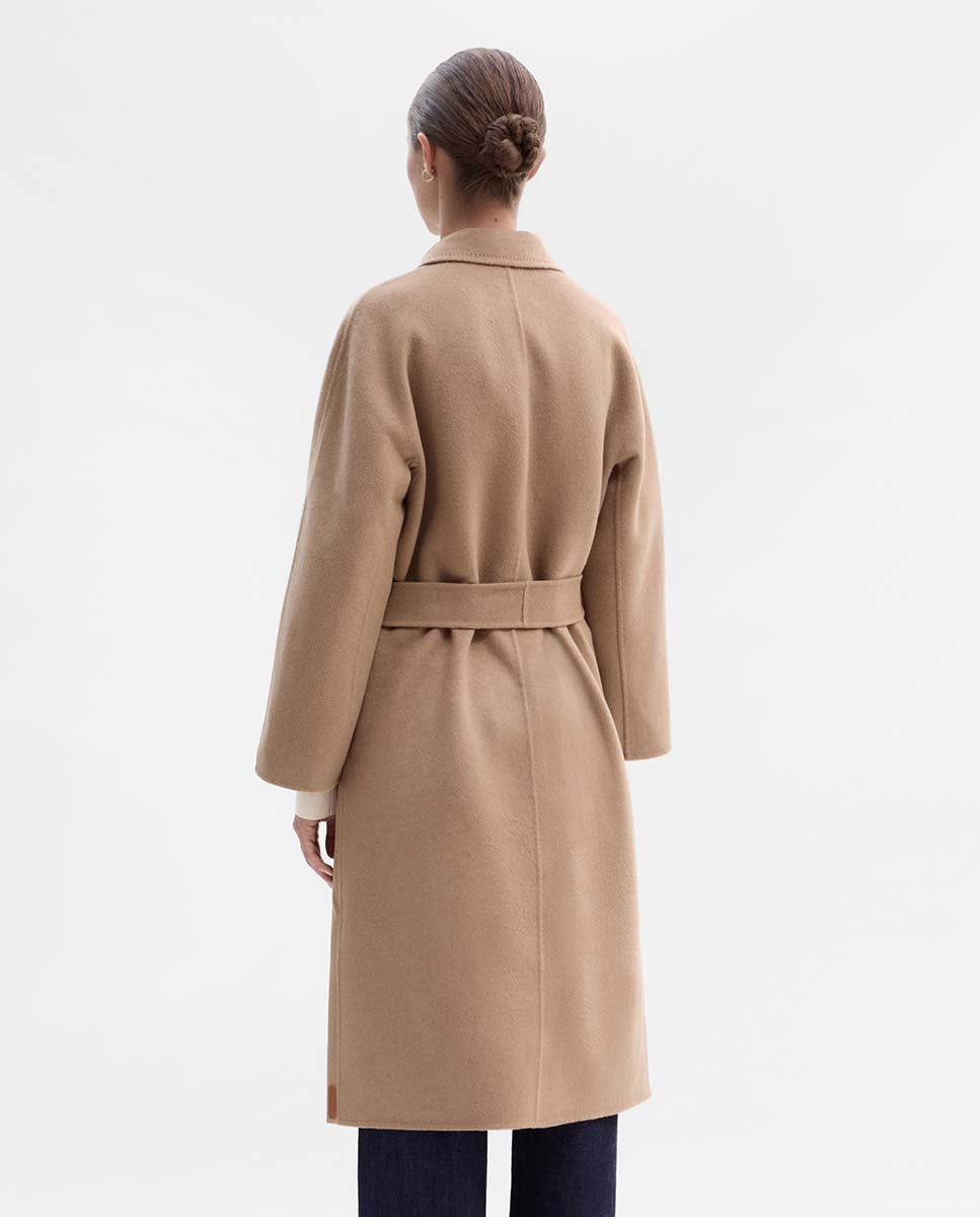 Double-breasted wool coat