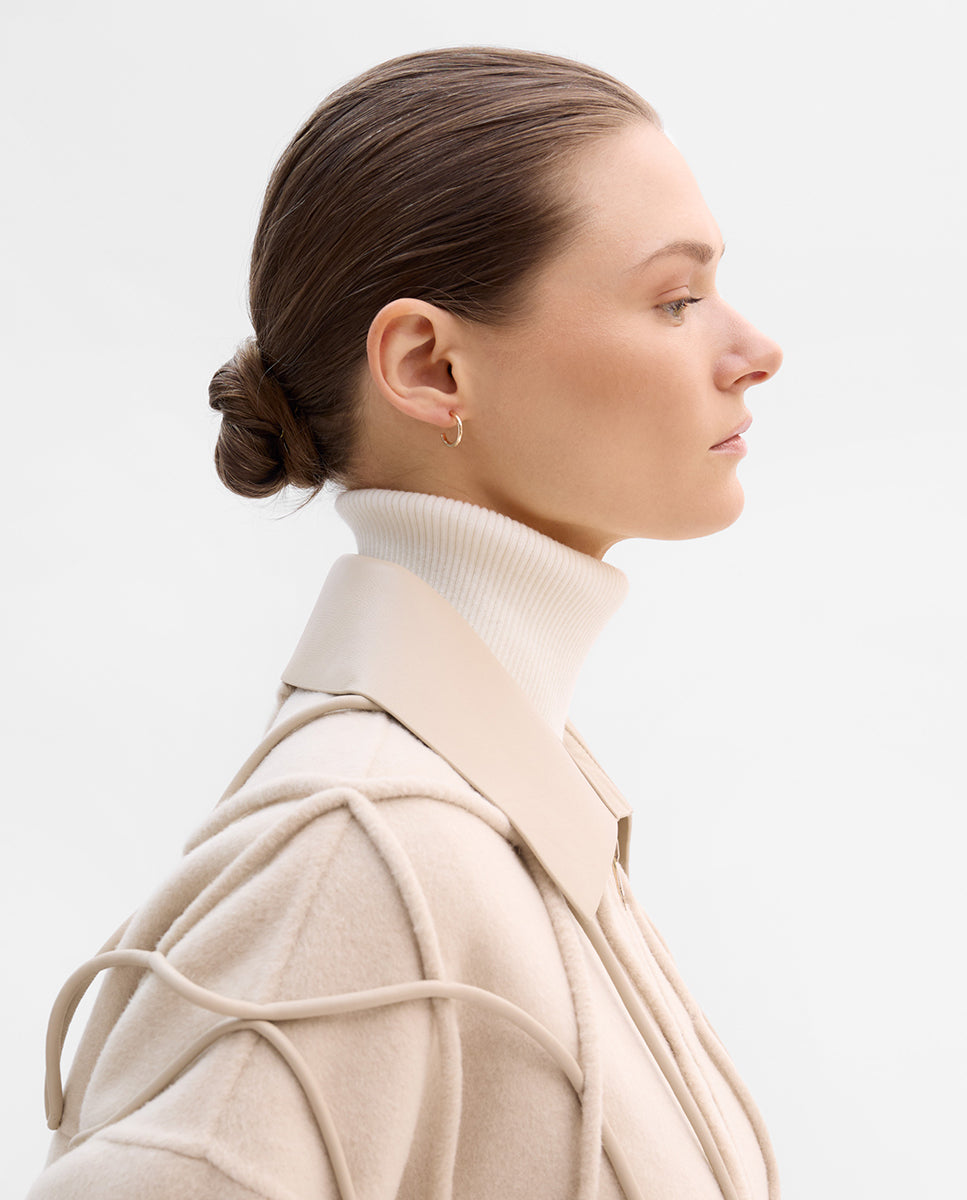 Chaquetón lana bimateria