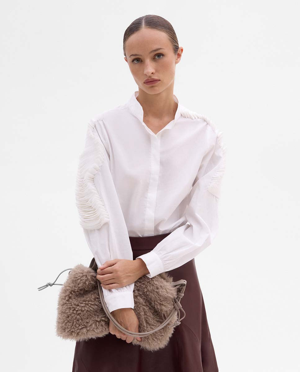 Embroidered textile shirt