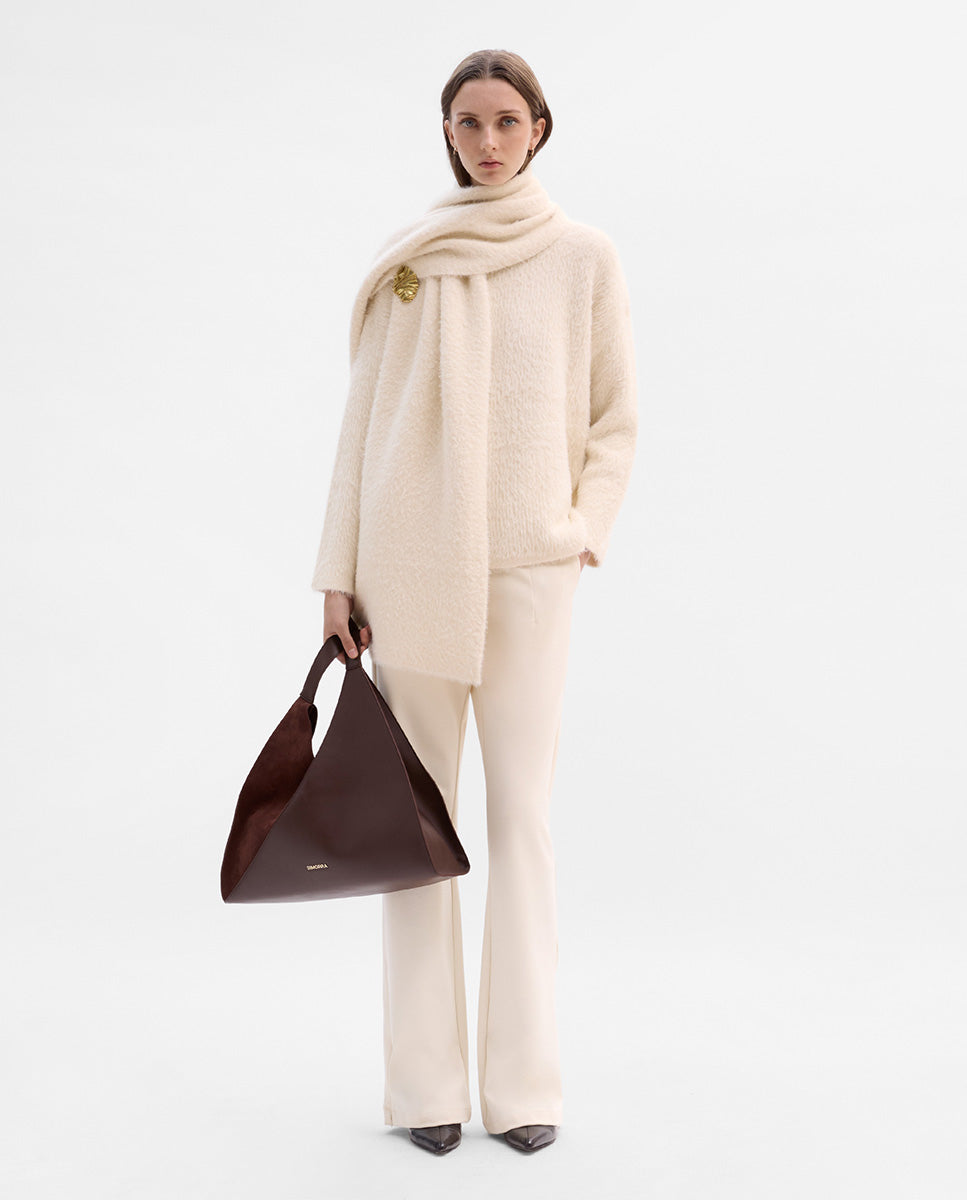 Jersey bufanda efecto pelo