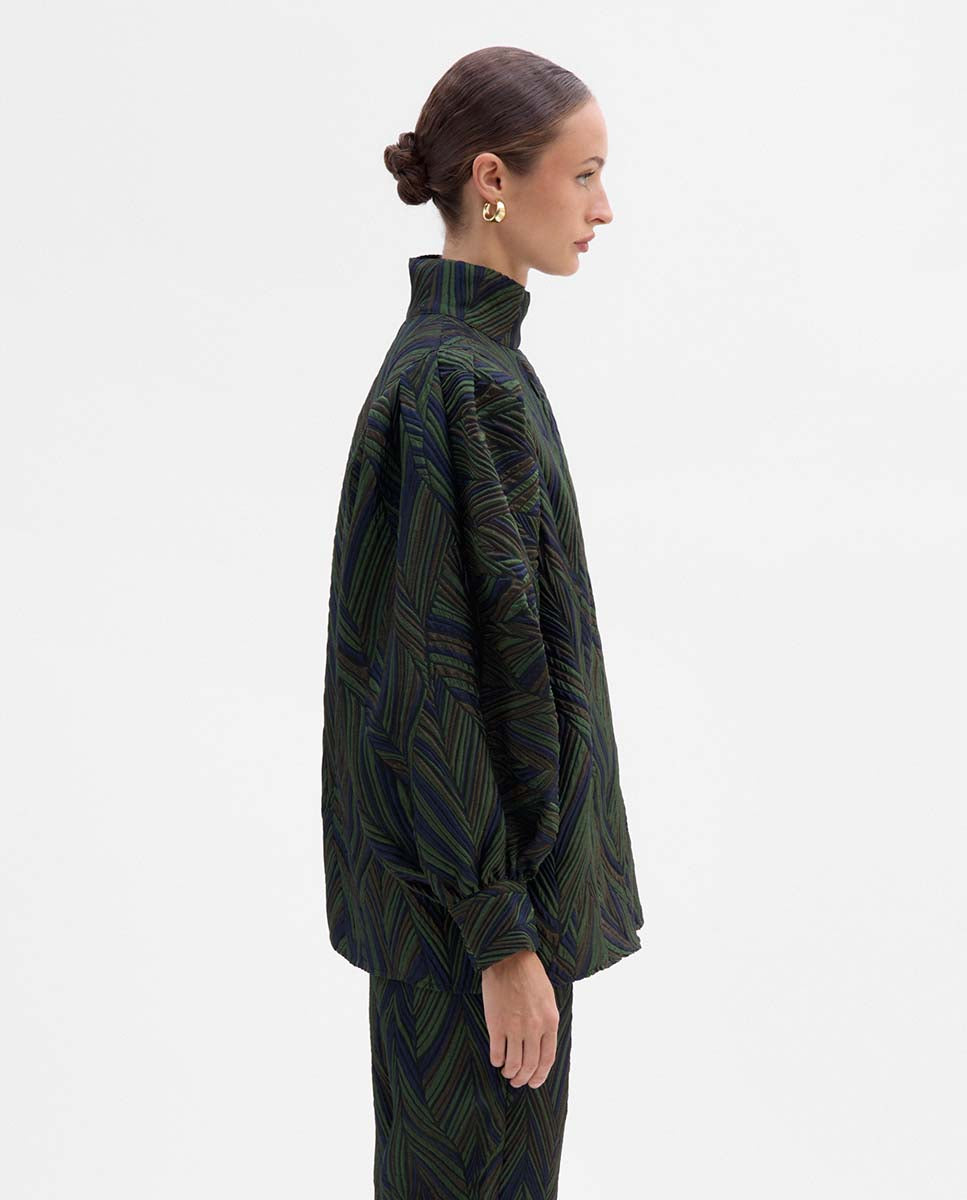 Blusón tejido fantasía