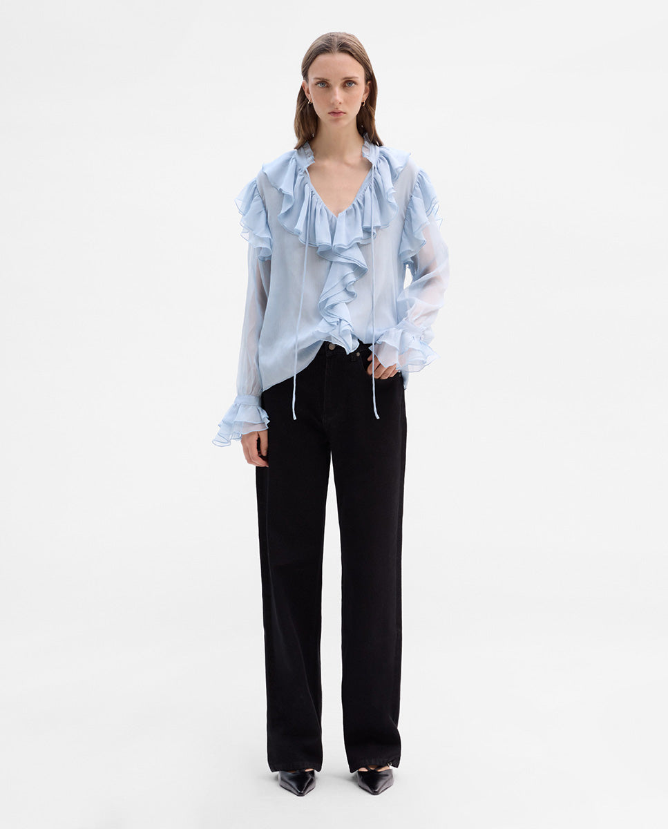 Blusa vaporosa volantes