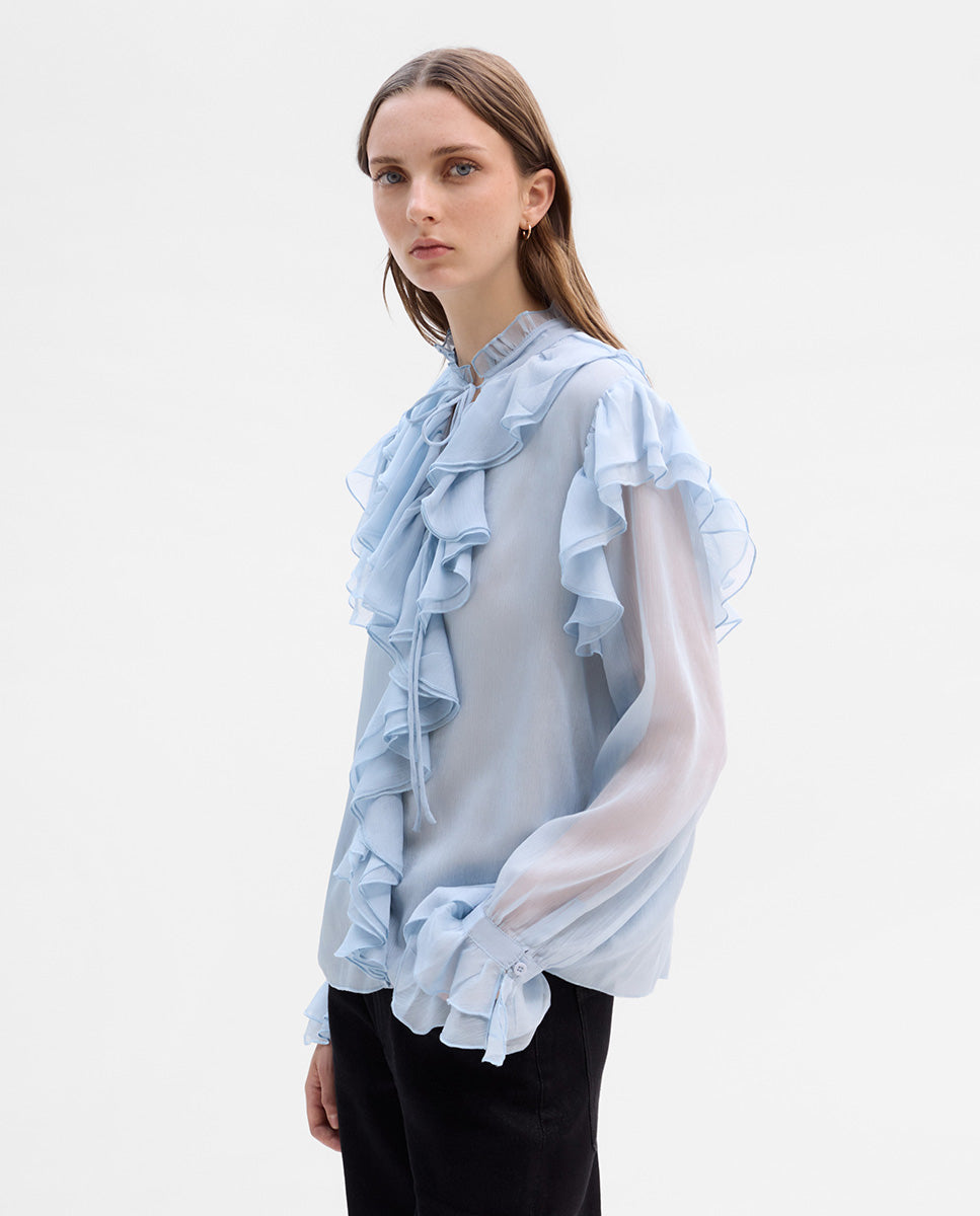 Blusa vaporosa volantes