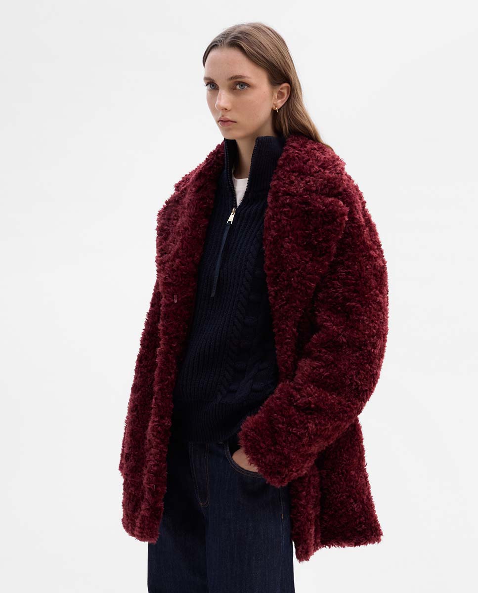 Chaquetón efecto pelo