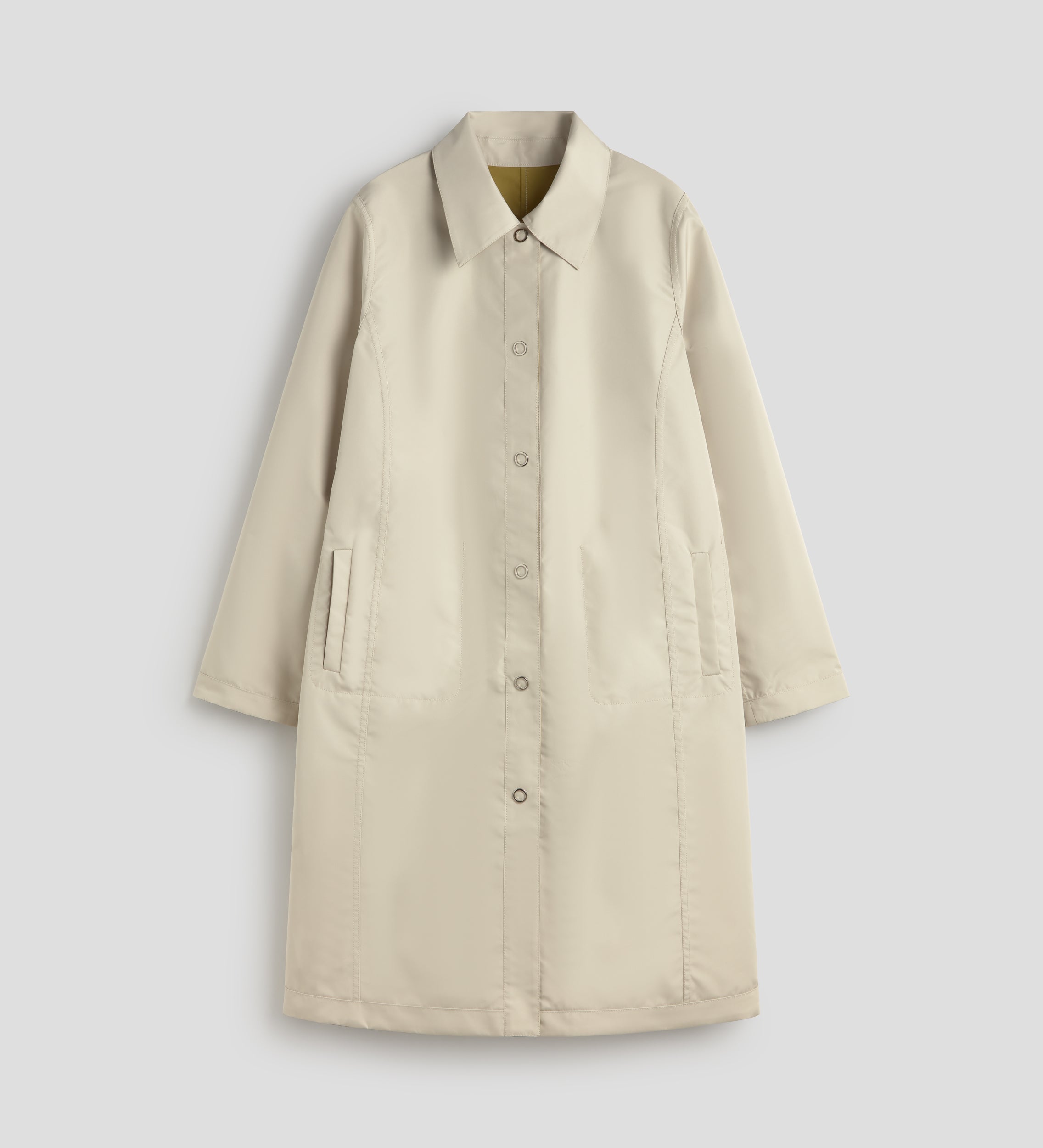 Parka larga reversible